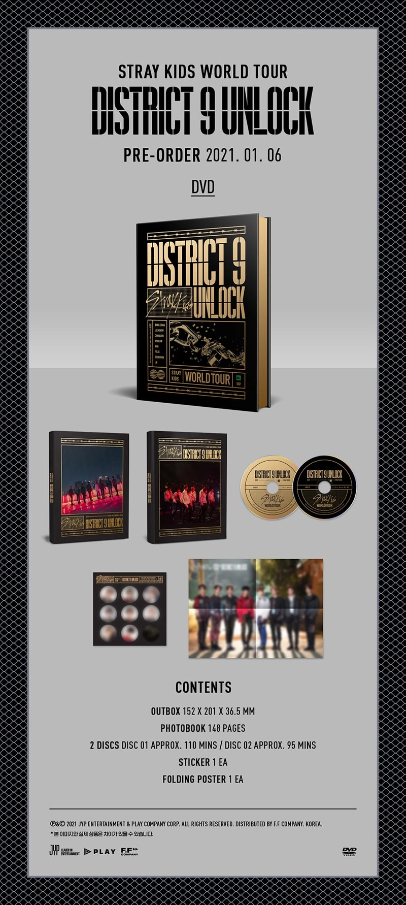 STRAY KIDS - WORLD TOUR 'DISTRICT 9 : UNLOCK' IN SEOUL DVD ✅