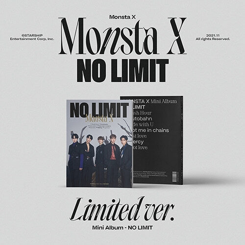MONSTA X - 10TH MINI ALBUM - NO LIMIT (LIMITED EDITION) ✅
