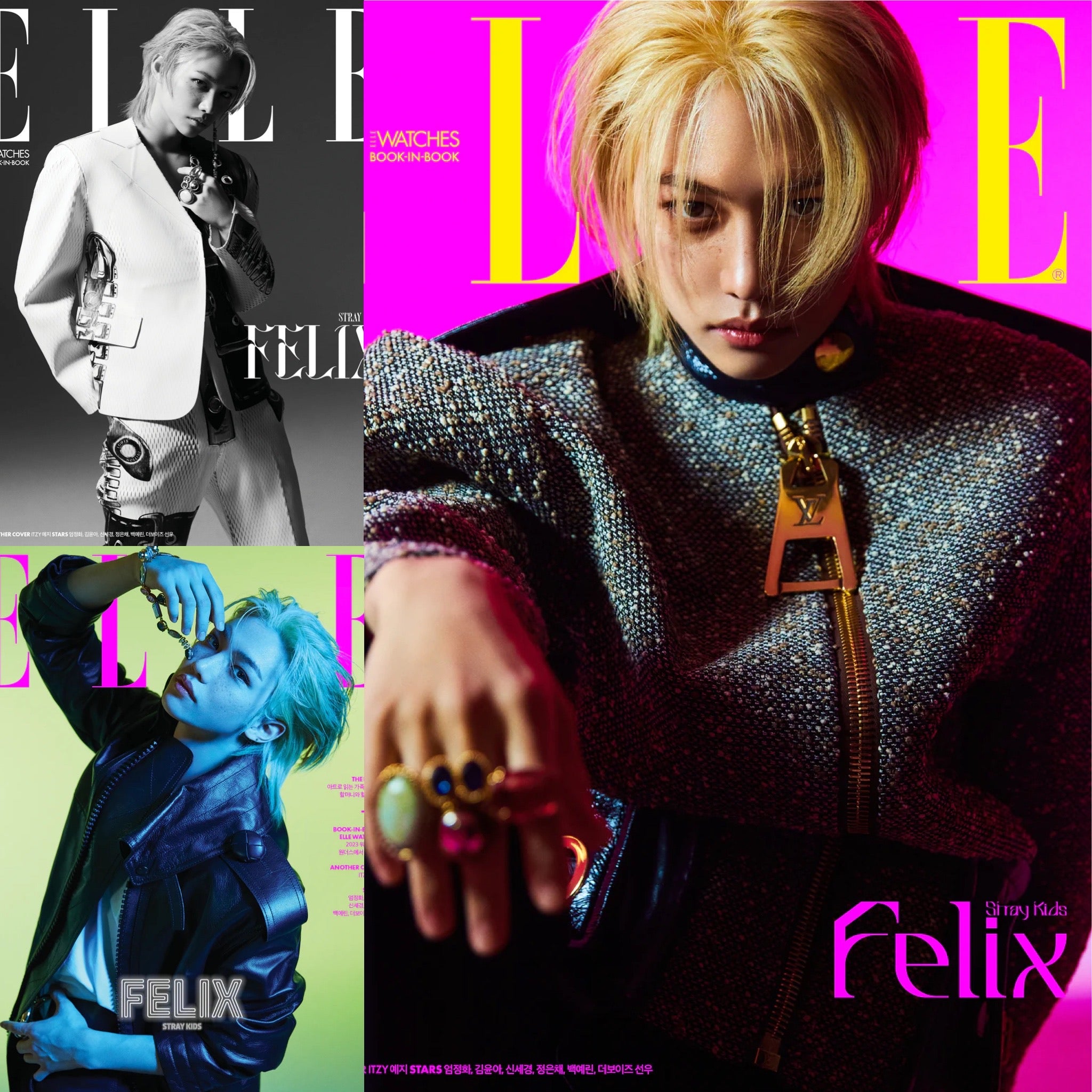 STRAY KIDS - FELIX COVER ELLE MAGAZINE 2023 MAY ISSUE ✅