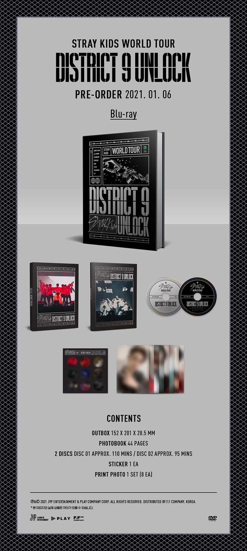 STRAY KIDS - WORLD TOUR 'DISTRICT 9 : UNLOCK' IN SEOUL BLU-RAY ✅ 