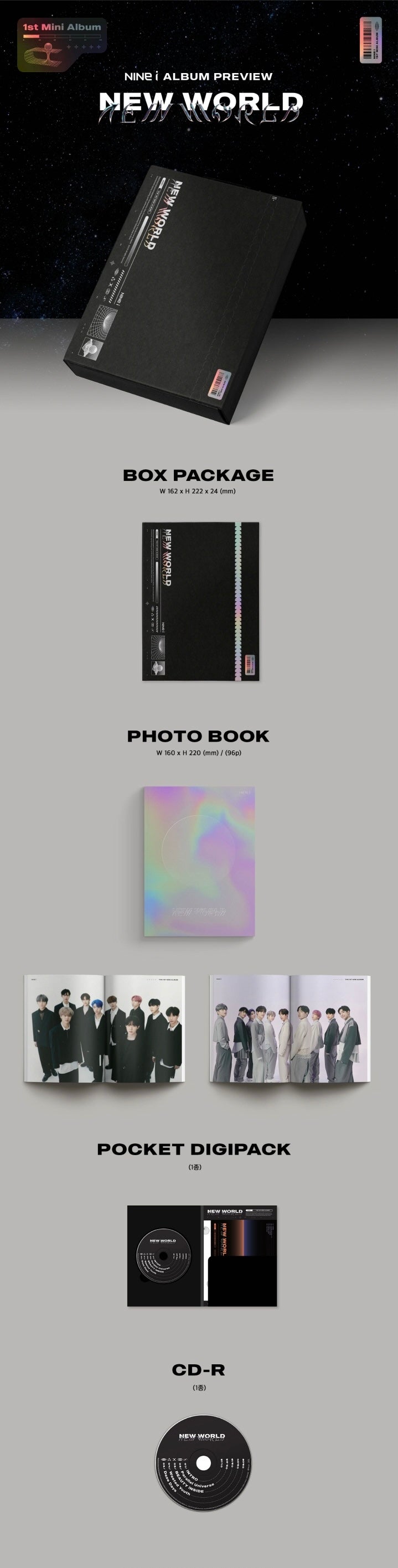 NINE.I - 1ST MINI ALBUM NEW WORLD ✅ 