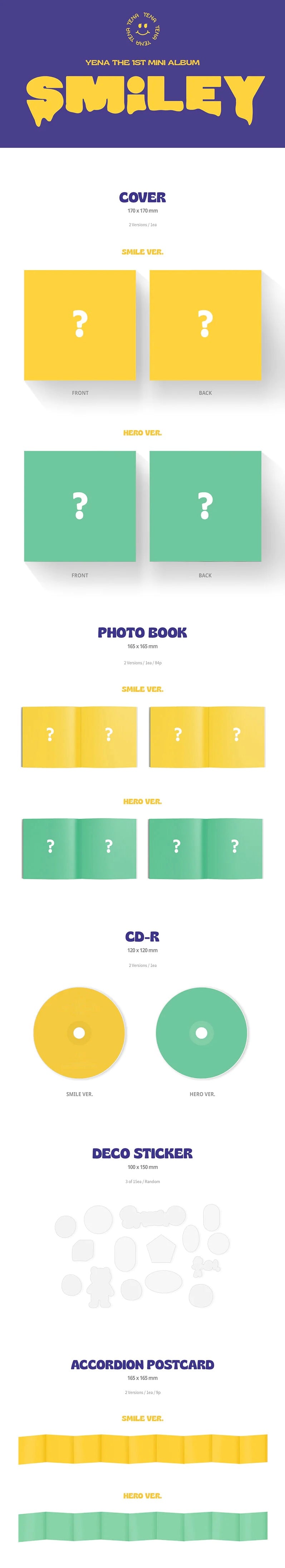 YENA - 1ST MINI ALBUM ˣ‿ˣ SMILEY ✅